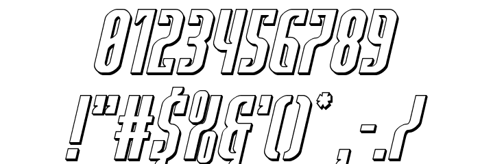 Janulus 3D Italic Font OTHER CHARS