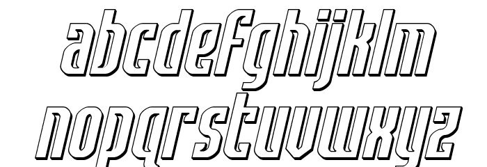 Janulus 3D Italic Font LOWERCASE