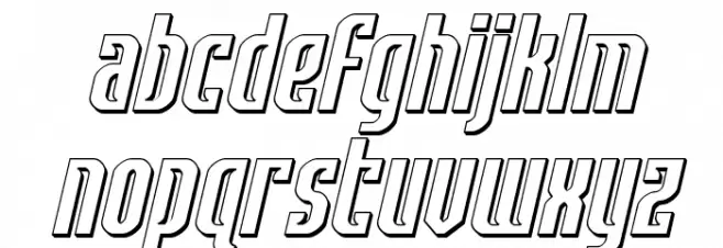 Janulus 3D Italic フォント 小文字
