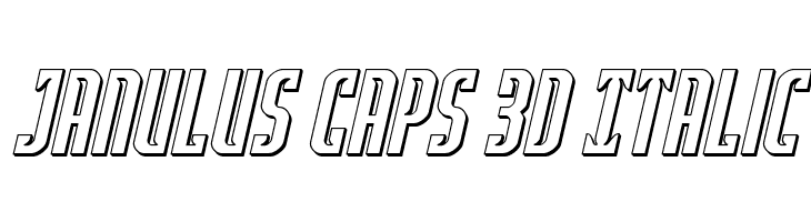 Janulus Caps 3D Italic  नि: शुल्क फ़ॉन्ट्स डाउनलोड