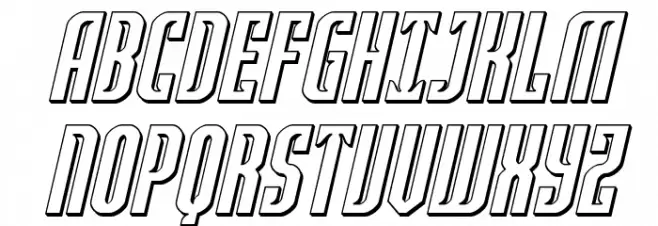 Janulus Caps 3D Italic फ़ॉन्ट अपरकेस