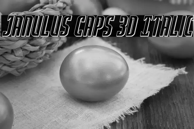Janulus Caps 3D Italic Font examples