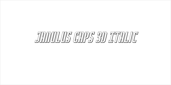Janulus Caps 3D Italic Logo