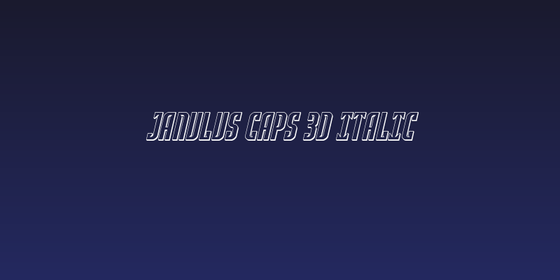 Janulus Caps 3D Italic Social Header