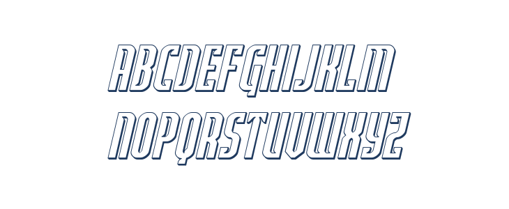 Janulus Caps 3D Italic Lowercase