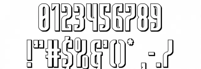 Janulus Caps 3D Font OTHER CHARS