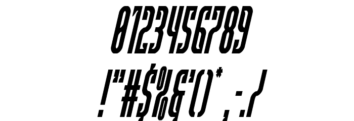 Janulus Caps Condensed Italic Font OTHER CHARS