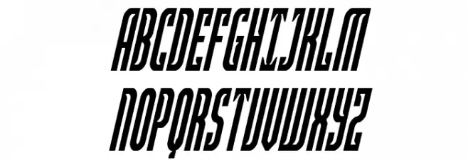 Janulus Caps Condensed Italic Schriftart Groß