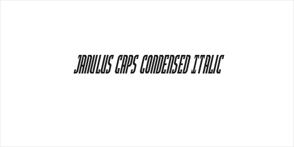 Janulus Caps Condensed Italic Logo