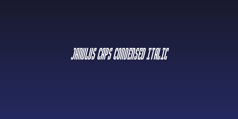 Janulus Caps Condensed Italic Social Header