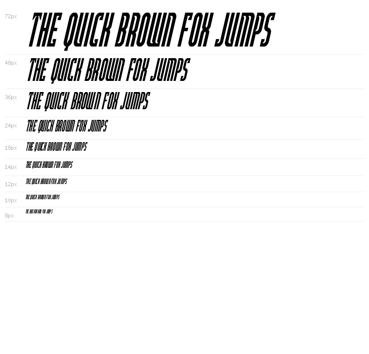 Janulus Caps Condensed Italic Waterfall