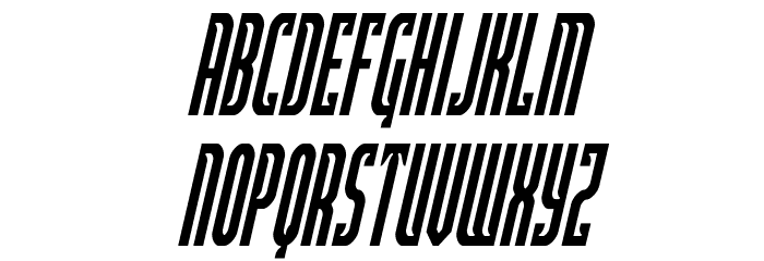 Janulus Caps Condensed Italic Font LOWERCASE