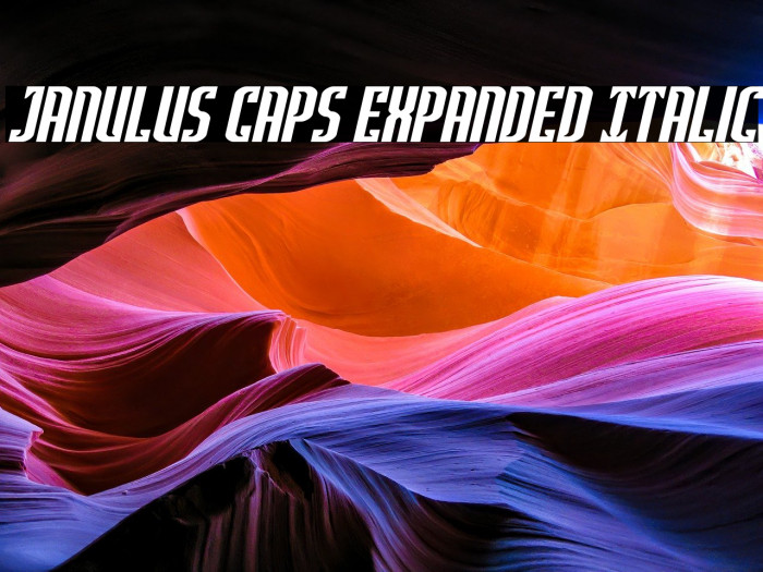 Janulus Caps Expanded Italic Example 1