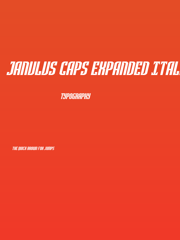 Janulus Caps Expanded Italic Poster