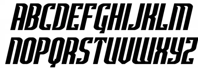 Janulus Caps Expanded Italic Font Litere mici