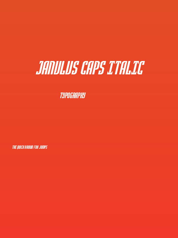 Janulus Caps Italic Poster