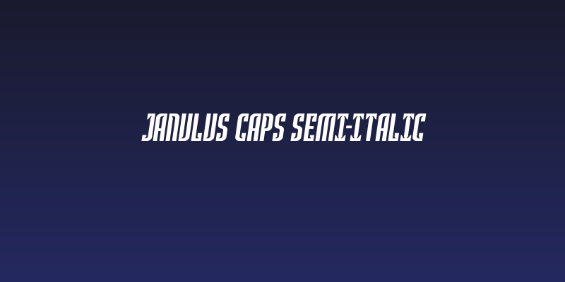 Janulus Caps Semi-Italic Social Header