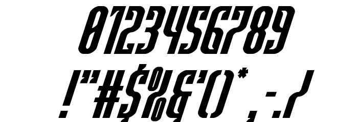 Janulus Caps Super-Italic Font OTHER CHARS