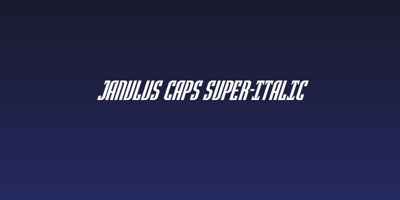 Janulus Caps Super-Italic Social Header