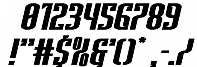 Janulus Caps Wide Italic Font OTHER CHARS