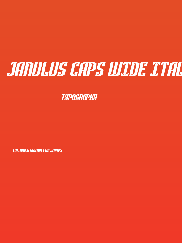 Janulus Caps Wide Italic Poster