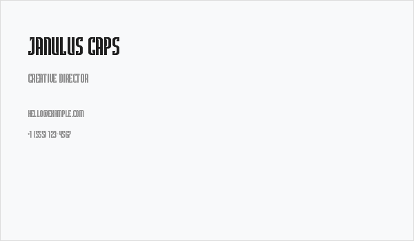 Janulus Caps Business Card