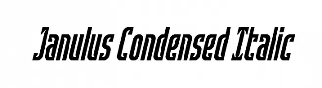 Janulus Condensed Italic  Fuentes Gratis Descargar