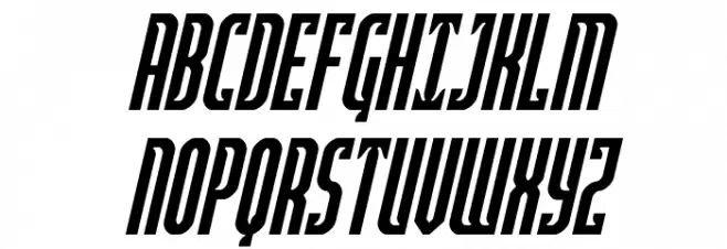 Janulus Condensed Italic 字体 大写