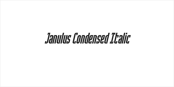 Janulus Condensed Italic Logo