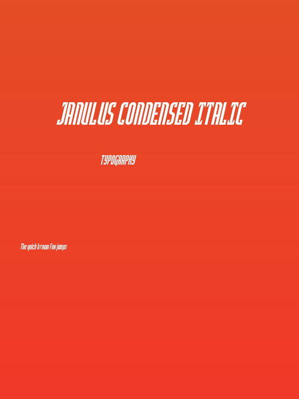 Janulus Condensed Italic Poster