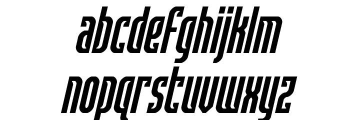 Janulus Condensed Italic Font LOWERCASE