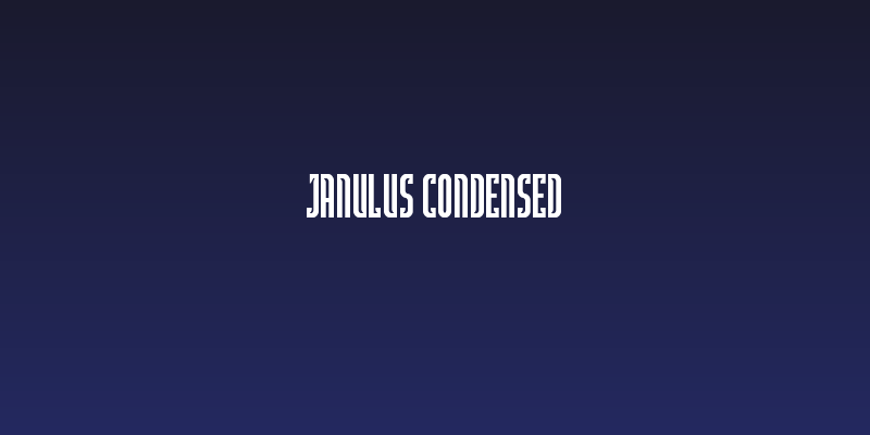 Janulus Condensed Social Header