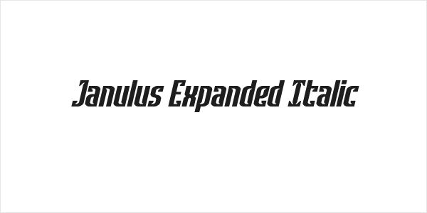 Janulus Expanded Italic Logo