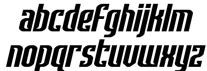Janulus Expanded Italic Font LOWERCASE
