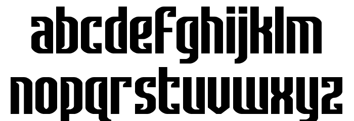 Janulus Expanded Font LOWERCASE