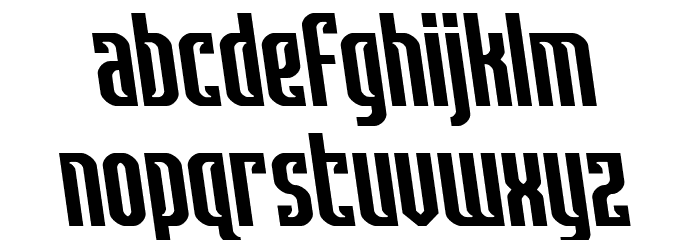 Janulus Semi-Leftalic Font LOWERCASE