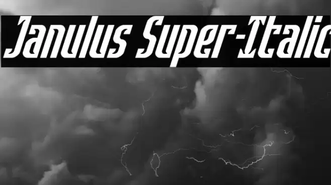 Janulus Super-Italic Font examples