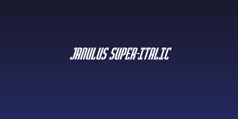 Janulus Super-Italic Social Header