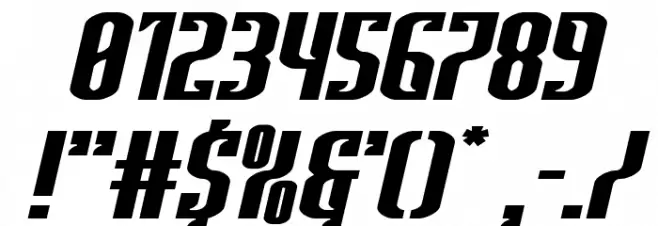 Janulus Wide Italic Font OTHER CHARS