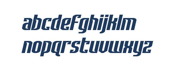 Janulus Wide Italic Lowercase