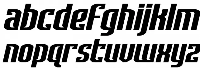 Janulus Wide Italic フォント 小文字