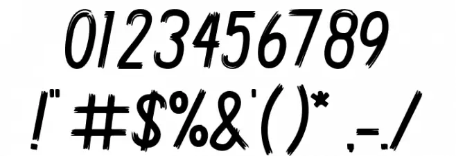 Janyss Brush Font OTHER CHARS