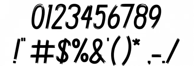 Janyss Brush Font OTHER CHARS