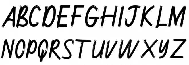 Janyss Brush Шрифта ВЕРХНИЙ