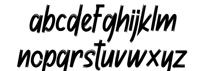 Janyss Brush Font LOWERCASE