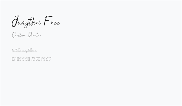 Janythri Free Business Card