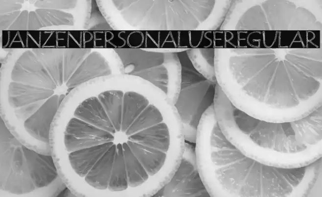 JanzenPersonalUseRegular Font examples