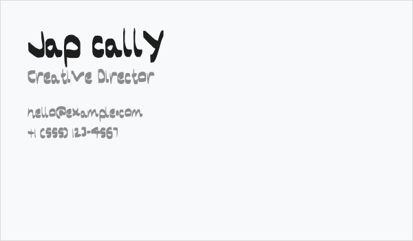 Jap cally Business Card