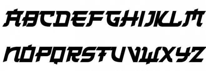 Japanese 2020 Italic Fonte MAIÚSCULAS