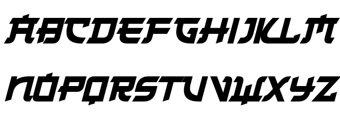 Japanese 2020 Italic Font LOWERCASE